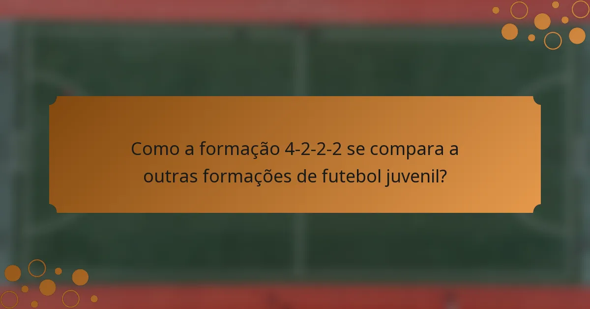 Como a formação 4-2-2-2 se compara a outras formações de futebol juvenil?